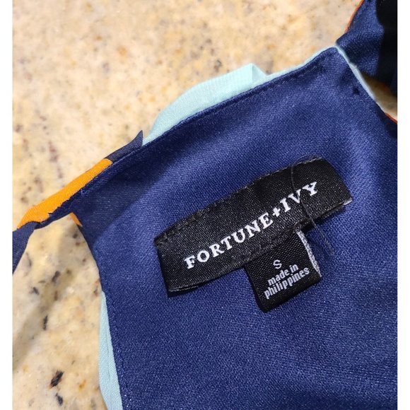 Fortune and Ivy Size Small Dress Striped 70's Maxi Long Slit Sleeveless Straps - Picture 3 of 12